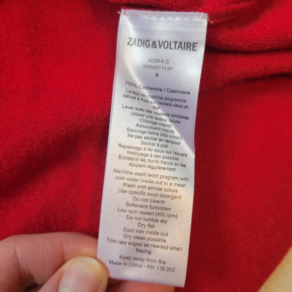 Zadig and Voltaire red cashmere sweater - Picture 6 of 7